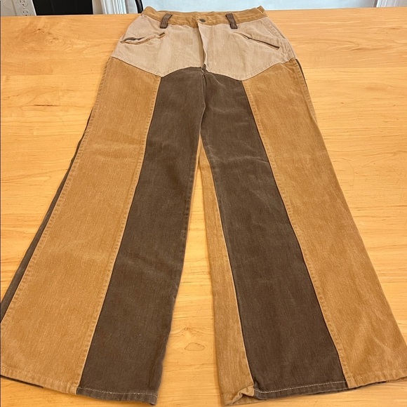 Pants - Colorblock Wide-Leg Pants